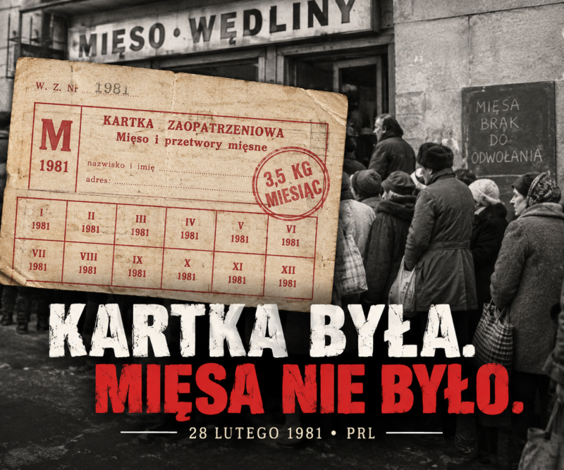 KOMUNIŚCI WPROWADZILI KARTKI NA MIĘSO. WKRÓTCE NIEMAL WSZYSTKO JUŻ BYŁO NA KARTKI