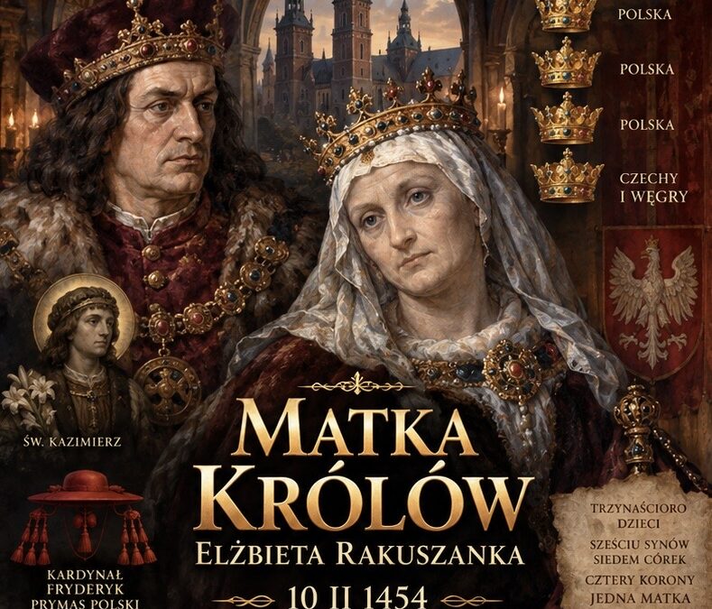 CZTERECH JEJ SYNÓW ZOSTAŁO KRÓLAMI POLSKI, CZECH I WĘGIER